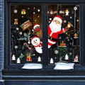 Miniatyrbilde 1 av 5: Julevindusdekaler Julevindusdekorasjon DIY Søt Reinsdyr