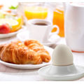 Miniatyrbilde 2 av 4: Hvit Keramisk Eggkopp Sett med 6, Egg Tilbehør Perfekt Bord Servi