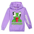 Miniatyrbild 1 av 2: Unspeakable Tryckt Långärmad Hoodie Casual Tröja med Huva Pullover Toppar För Barn Pojkar Flickor -NMAOV(7-8 År Lila)