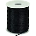 Miniatyrbillede 1 af 5: 80m/spole 2mm sort satin sort nylon snor til armbåndsfremstilling, J