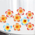Miniatyrbillede 2 af 5: Qinhai 10 stk. Kunstig Blomst Realistisk Udseende Fade-Resistent Farverig Dekorativ Falsk Frangipani Blomst Fotograferingsrekvisitter Hjemmeforsyninger (Hvid)
