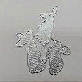 Miniatyrbillede 4 af 5: Påskehare Metal Skæreforme Stencil DIY Scrapbooking Album Papir Kort Skabelon Form Prægning Håndværk