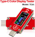 Miniatyrbilde 2 av 4: Type-C Fargeskjerm USB Voltmeter Amperemeter Spenningsmåler Strøm Mult
