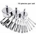 Miniatyrbillede 2 af 5: 15 stk. Diamantbor Bits Bor Bits Hulsave Hulsave Diamant Dr