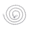 Miniatyrbillede 1 af 4: Twisted Rope Twist Halskæde, 4MM Flettet Twist Rope Kæde Halskæde