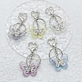 Miniatyrbillede 4 af 5: Akryl Sommerfugl Vedhæng Nøglering Stilfuld Transparent Nøgleringe Farverig Nøglering Pynt til Modeelskere Gul (Gul)
