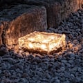 Miniatyrbild 2 av 3: Set med 4 stora varmvita LED-etsade glas solcellslampor