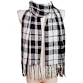 Miniatyrbillede 5 af 5: Dametøjsscarf Langt Sjal Vinter Tyk Varmt Strikket Stort Tartan Sjal