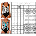 Miniatyrbillede 2 af 2: Dame Print Sexet Heldragt Badedragt Sommer Strand Polstret Monokini Badetøj -NMAOV(S Blå)