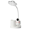 Miniatyrbillede 1 af 5: Hvid LED børne skrivebordslampe, dæmpbar trådløs skrivebordslampe med