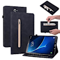 Pikkukuva 1 / 5: Vetoketjuinen Nahkainen Tabletin Kotelo Samsung Galaxy Tab A 10.1 2016/T580/T585 (Musta)