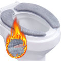 Miniatyrbillede 1 af 5: (Grå) Toiletsæde til badeværelse, blødt og varmt toiletbræt, vaskbart