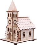LED Juletræshus Uafsluttet Juletræspynt i Træ