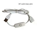 Miniatyrbillede 1 af 5: 100 cm USB-kabel forlængerledning med ON/OFF-kontakt USB-kabel forlænger Toggle USB-strømforsyningsledning Holdbare adaptertilbehør (A2 501 Hvid)