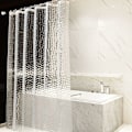 Miniatyrbillede 1 af 5: 1 stk. bruseforhæng 180x200cm 100% EVA semi-transparent vandtæt