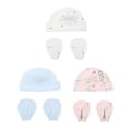 Miniatyrbild 2 av 5: Baby Anti-Scratch Bomullsvante & Hatt Set för Skydd, Scratch Mittens, Varmare Kappor, Spädbarn Nyfödd Utrustning ( )