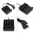 Miniatyrbild 3 av 5: 4-facksbatteriladdare för 18650 litiumbatteri med EU-kontakt och anti-omvänd laddningsfunktion