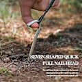 Miniatyrbilde 5 av 5: 18cm Sekskantet Albue Teltplugger med 10-Dels Vindtett Ergonomisk Håndtak Teltplugg for Teltinstallasjon (Svart)