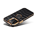 Miniatyrbillede 4 af 5: Denior Krokodille-Tekstureret PU-Etui til iPhone 14 Plus (Sort)