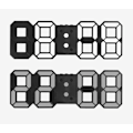 Miniatyrbillede 3 af 3: 1 stk. LED digital vægur, justerbar lysstyrke, sort kasse Ye
