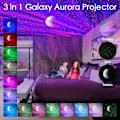 Miniatyrbilde 2 av 5: LED stjerneprojektor nattlys, 3 i 1 Aurora Galaxy Projector Se