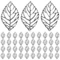 Miniatyrbild 1 av 4: 100 st Ihåliga Järnblad Formade DIY Håraccessoarer Hårnålar Material för Kvinnor DIY Huvudbonader Silver