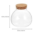 Miniatyrbild 2 av 3: 2 st Tätat Glasburkar för Mikrolandskap, Sfärformade Ekologiska Glasflaskor