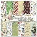Miniatyrbilde 1 av 5: 24 stk 6x6 tommers julebakgrunnspapirblokk for scrapbooking dekor journal album DIY memoblokker