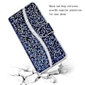 Miniatyrbillede 5 af 5: PU Læder Pung Cover til iPhone 15 Etui Stativ Glitter Splicing Telefon Skal med Rem (Style E)