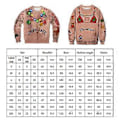 Miniatyrbilde 5 av 5: Morsom og stygg julegenser Sweatshirt Hettegenser Jumper Pullover Party Topper Ny(L Aprikos)