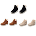 Miniatyrbillede 3 af 4: 1 par klassiske skridsikre ankel Uggs til kvinder, sort bomuld, 1 par varme sne støvler med microfleece foring (39 hvid)