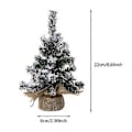 Miniatyrbilde 4 av 5: Flocked Juletre Kunstig Juletre Skrivebord Julatre Mini Juletre for Hylle Hjem Halloween Butikk Utstillingsvindu (20 cm)