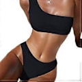Miniatyrbillede 1 af 5: Bikinier Sexet Kvinder Badedragt Push Up Bandage Brasiliansk Bikini Folder Kvinde Badetøj Bikinier Badedragter Strandtøj Sæt Sort M(M Sort)