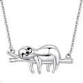 Miniatyrbild 1 av 5: Stilfullt djurformat hängsmycke Lättviktslegering Choker Charm Justerbar kedjelängd Perfekt för daglig användning (Silver)