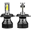 Pikkukuva 3 / 5: 2 kpl Auton LED-ajovalot LED-ajovalosarja Kaikki yhdessä muunnossarja H4 HB2 9003 50W IP68 Vedenpitävä, Malli: Musta