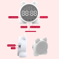 Miniatyrbilde 4 av 5: 1 stk hvit digital alarmklokke, intelligent barneklokke med