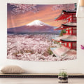 Miniatyrbilde 5 av 5: (59,1 x 51,2 tommer) Japansk veggteppe, veggteppe med M