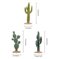 Miniatyrbillede 2 af 3: 3 stk. Simuleret Kaktus Ornament Mikrolandskab Plante Statue Dekor Husholdnings Fake Kaktus Pynt
