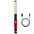 Pikkukuva 5 / 5: Magneettinen USB Ladattava Kannettava COB Taskulamppu LED Ohut Työvalo (Punainen)
