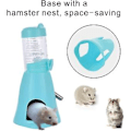 Miniatyrbilde 3 av 5: Hamster Vannflaske med Skål for Små Dyr Gnagere Chinchilla, Kanin, Rotte Fret, 80ml, Blå