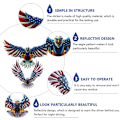 Miniatyrbilde 2 av 5: 4 stk Refleks Bald Eagle Bilklistremer Flagg
