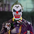 Miniatyrbild 5 av 5: Halloween Dekoration LED Clown Mask, Läskig Självlysande Joker Mask, Halloween Dekoration Jul Karneval Kostym Cosplay Party Mask