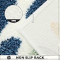 Miniatyrbillede 5 af 5: Leaves Badeværelsesmåtte Superabsorberende Badeværelsesmåtte Blød Mikrofiber og Skridsikker Badeværelsestæppe Maskinvaskbar Bademåtte til Indgangen til Døren, Soveværelset og