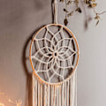 Miniatyrbillede 3 af 5: Håndlavet Boho Dream Catcher Væghængning i Bomuld