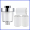 Miniatyrbillede 1 af 5: Brusevandfilter, brusefilter med 3 udskiftelige filterbeholdere