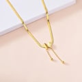 Miniatyrbillede 3 af 5: Vintage Butterfly Halskæde Kvinder Guld Rustfrit Stål Blad Slangekæder Æstetiske Charms Choker Kvinder Smykker Gave Til Mujer-xl381 ( X2169)