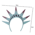 Miniatyrbillede 5 af 5: Frihedsgudindens Hårbøjle Krone Fakkel Cosplay Lady Liberty Kostume Tilbehør 4. Juli Uafhængighedsdag Hårbøjle (C)
