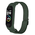 Miniatyrbilde 3 av 5: For Xiaomi Mi Band 3 / 4 / 5 Twill 8-formet spenne armbånd (Army Green)