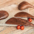 Miniatyrbilde 3 av 5: 6-delt Spurtle-sett i tre for non-stick matlaging og omrøring