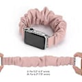 Miniatyrbillede 2 af 5: Urrem til kvinder, blødt elastisk armbånd til udskiftning kompatibelt med iWatch Series 6 5 4 3 2 1 SE kompatibelt med Apple Watch Band 38mm 40mm (Sort